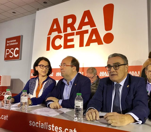 Eva Granados, Miquel Iceta y Àngel Ros, PSC
