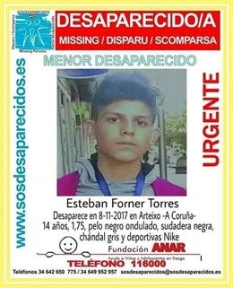 Menor desaparecido en Arteixo (A Coruña)