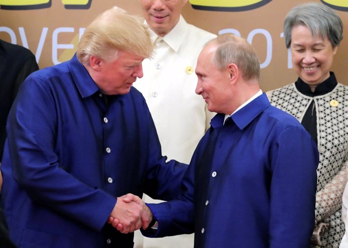 El presidente de EEUU, Donald Trump, y su homólogo ruso, Vladimir Putin.