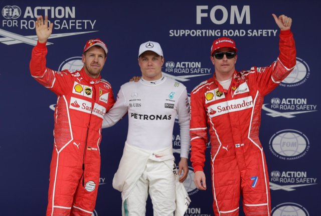 Valtteri Bottas Sebastian Vettel Kimi Raikkonen Brasil pole