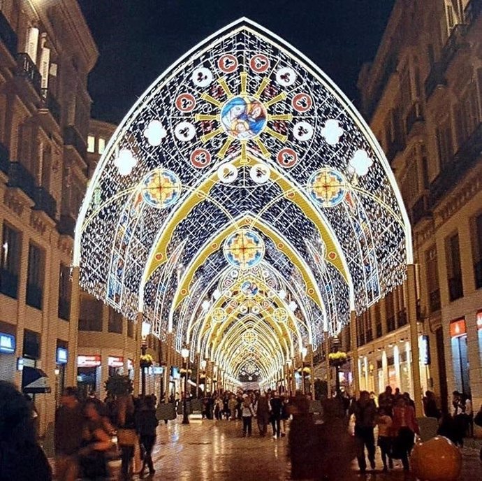 Iluminación navideña de Málaga por Ximénez