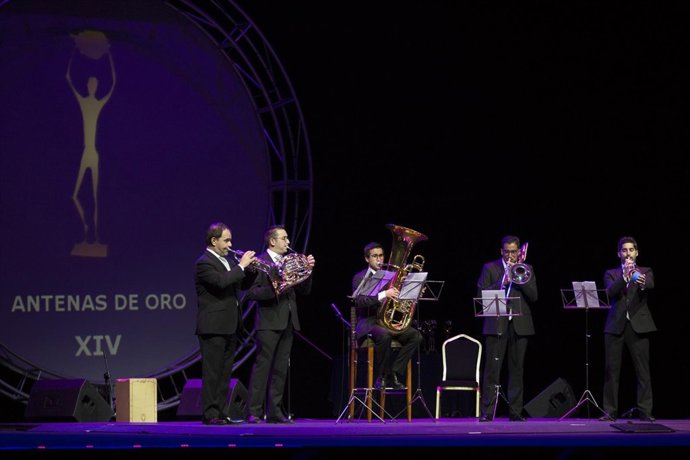 Un quinteto de viento de la Orquesta de RTVE durante las Antenas de Oro