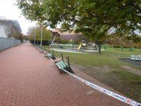 La Policía Municipal de Pamplona investiga varios actos vandálicos contra mobiliario urbano en Mendillorri