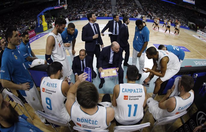 El entrenador del Real Madrid Pablo Laso