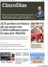 Las portadas de los periódicos económicos de hoy, lunes 13 de noviembre