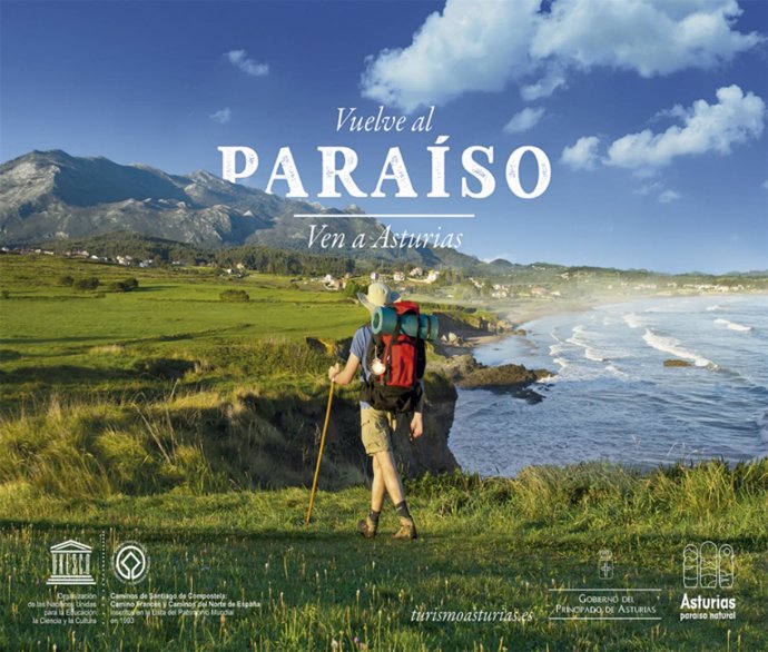 Anuncio de las rutas jacobeas en Asturias