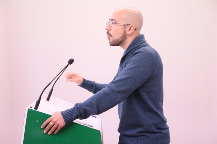 El secretario de Comunicación de Podemos Andalucía, Pablo Pérez Ganfornina