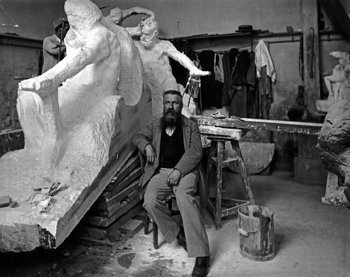 El escultor francés Auguste Rodin. 
