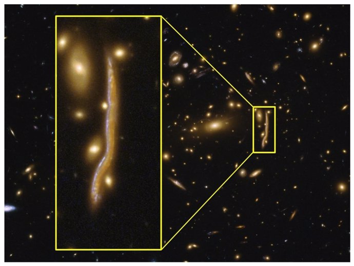 The Cosmic Snake is the image of a distant galaxy, deflected by a strong gravita