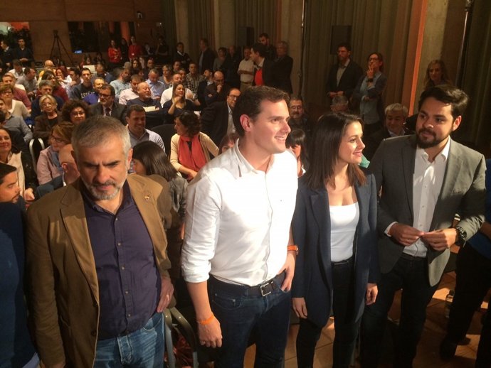 Albert Rivera,  Inés Arrimadas, Fernándo d'Erm i Carlos Carrizosa (Cs)