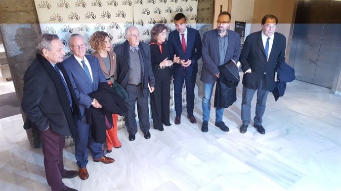 Santi Vila en un acte del Club Segle XXI