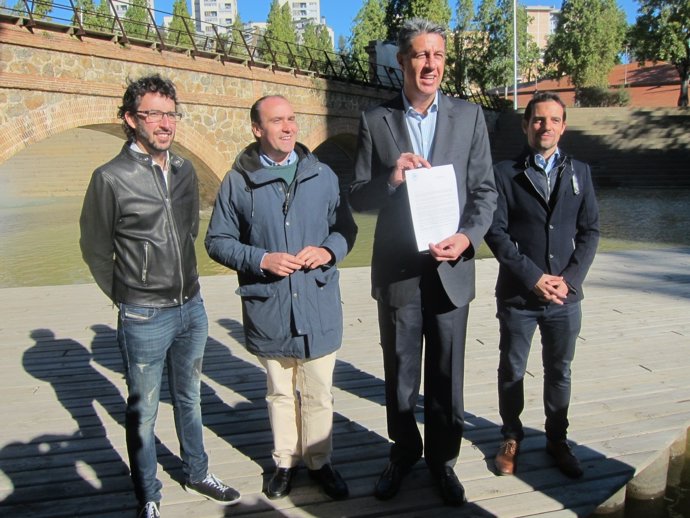 J. Milián, D. Serrano, X. G. Albiol y M. Reyes (PP)