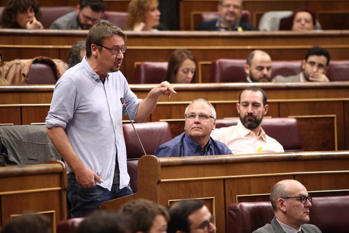 Xavier Domenech en la sesión de control al Gobierno en el Congreso
