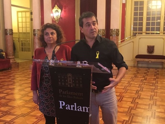 Diputados de MÉS per Menorca y MÉS per Mallorca en el Parlament