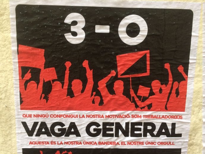 Cartel de la huelga general del 3-O en Catalunya 