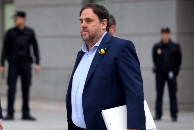 Junqueras llega a la Audiencia Nacional para declarar por rebelión