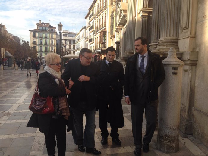 Víctor Sánchez, a su llegada a la Audiencia de Granada