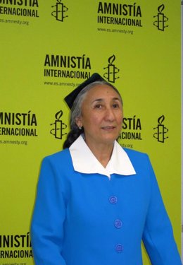 La líder de la minoría uigur, Rebuya Kadeer, en Madrid