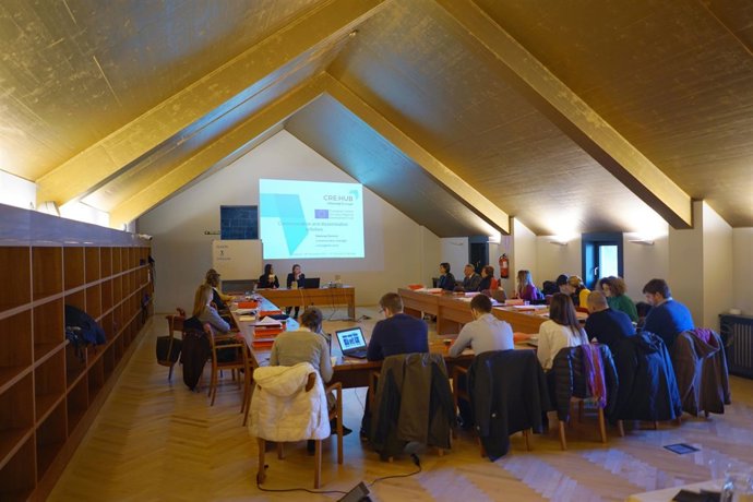 Reunión de socios del programa europeo CRE:HUB en el Archivo de Navarra