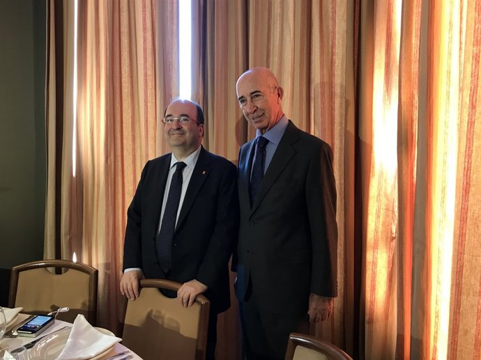 Miquel Iceta (PSC) i el pte.Del Cercle Eqüestre, Alfonso Maristany