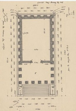 Plano de Planta del Templo Romano de la Calle Claudio Marcelo