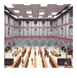 Boceto maqueta biblioteca publica estado san agustín málaga