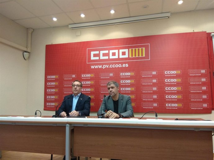 Arturo León (CCOO PV) y Unai Sordo (CCOO)