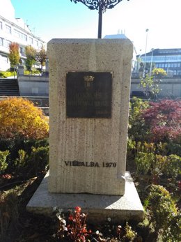 Desaparece el busto de Manuel Fraga en Vilalba (Lugo)