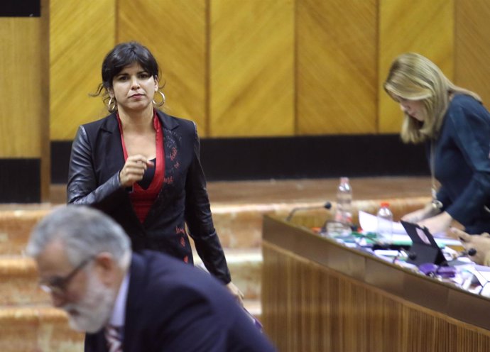 Teresa Rodíguez y Susana Díaz, este miércoles en el Parlamento