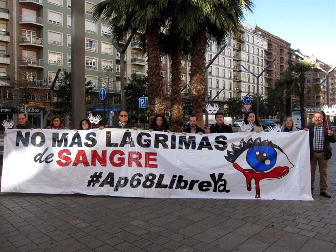 La pancarta de la manifestación del domingo                         