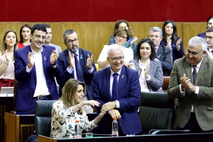 Susana Díaz, este jueves en el Parlamento