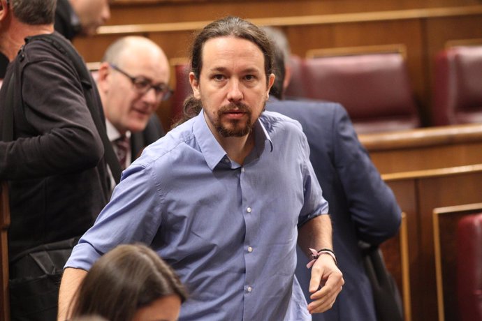 Pablo Iglesias en la sesión de control al Gobierno en el Congreso