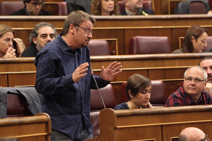 Xavier Domenech en la sesión de control al Gobierno en el Congreso