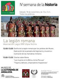 La legión romana llega este sábado al Museo de la Autonomía de Andalucía con motivo de la Semana de la Historia