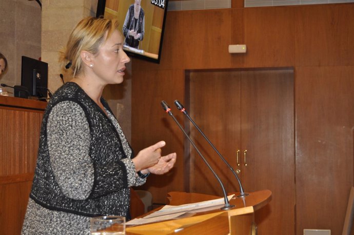 Marta Gastón, hoy en el pleno de las Cortes de Aragón