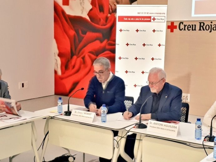 El coordinador i el president de Creu Vermella Catalunya