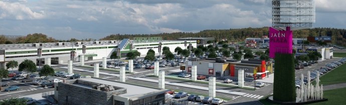Recreación de Alvores sobre el futuro centro comercial Jaén Plaza 