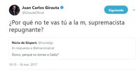 Girauta manda "a la m" a la "supremacista" independentista que envió a Arrimadas de vuelta a Cádiz