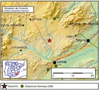 Lorca registra un terremoto de magnitud 1,6 sin daños