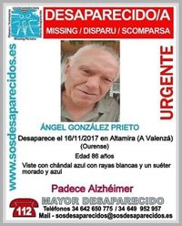 Efectivos de emergencias buscan en Galicia a tres personas tras desaparecer un octogenario de Barbadás