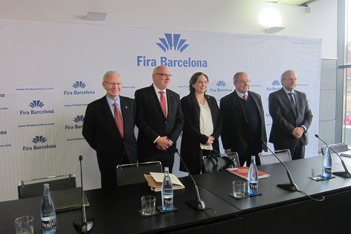 Miquel Valls, Jordi Baiget,  Ada Colau, Josep Lluís Bonet i Constantí Serrallong