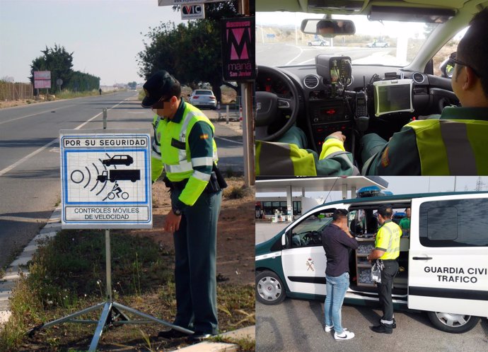 Imagen de los controles de alcoholemia de la Guardia Civil