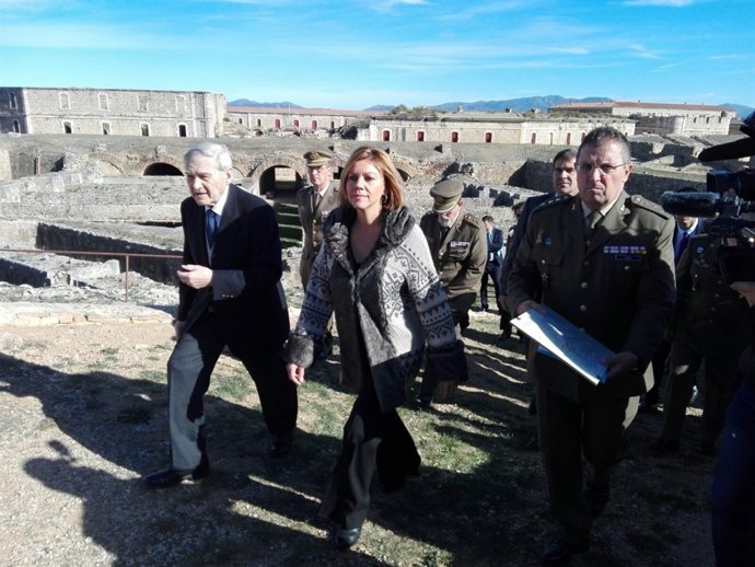 La ministra Dolores de Cospedal al Castell de Sant Ferran de Figueres