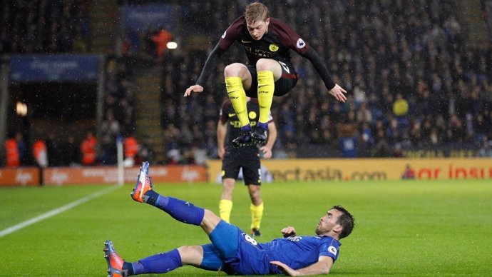 De Bruyne en el Leicester - Manchester City