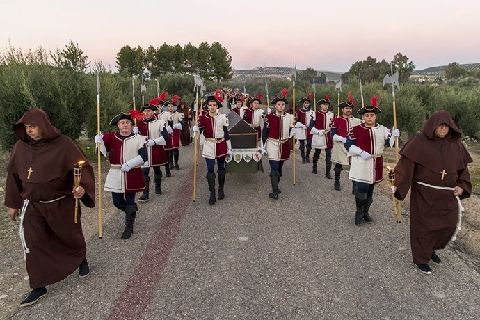 Imagen de archivo de la recreación del cortejo fúnebre