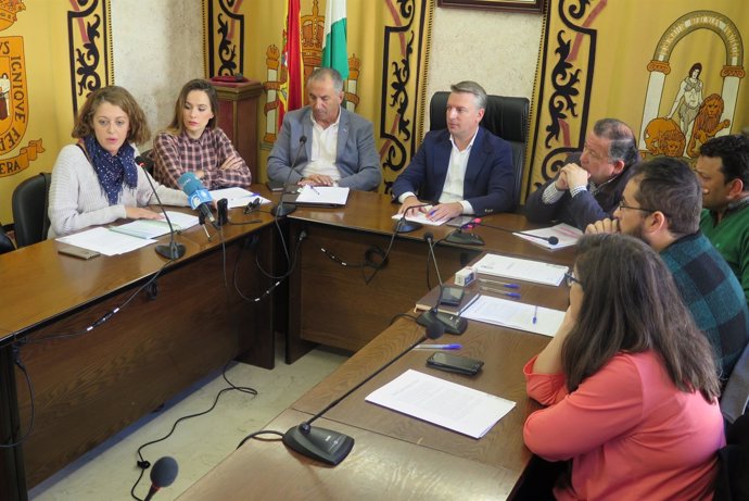 Rueda de prensa de alcaldes de la Sierra Sur de Sevilla                     