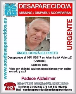 Localizan ao ancián desaparecido en Barbadás (Ourense)