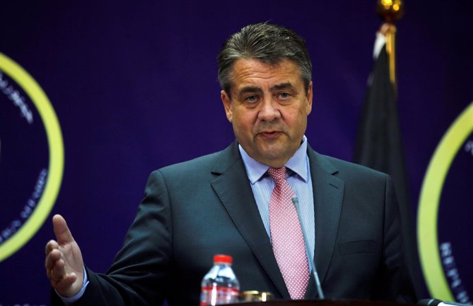 El ministro de Exteriores alemán, Sigmar Gabriel, durante una comparecencia.