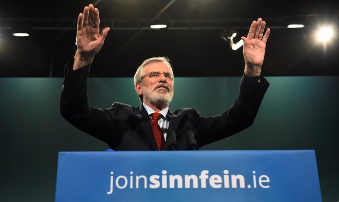 El presidente del Sinn Fein, Gerry Adams