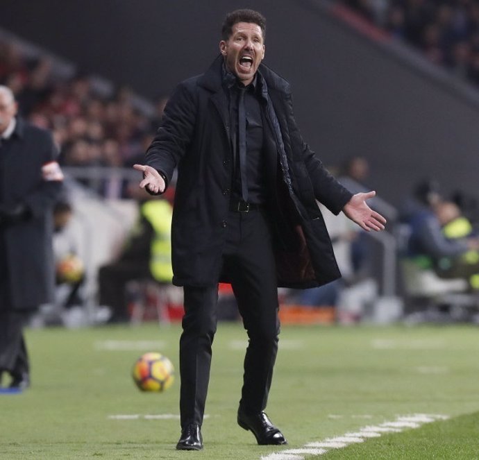 El entrenador del Atlético de Madrid, Diego Pablo Simeone